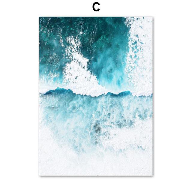 Landscape Art Canvas Painting Nordic Posters Sea Bridge Reed Beach Sailboat Quote And Prints Wall Pictures For Living Room Decor