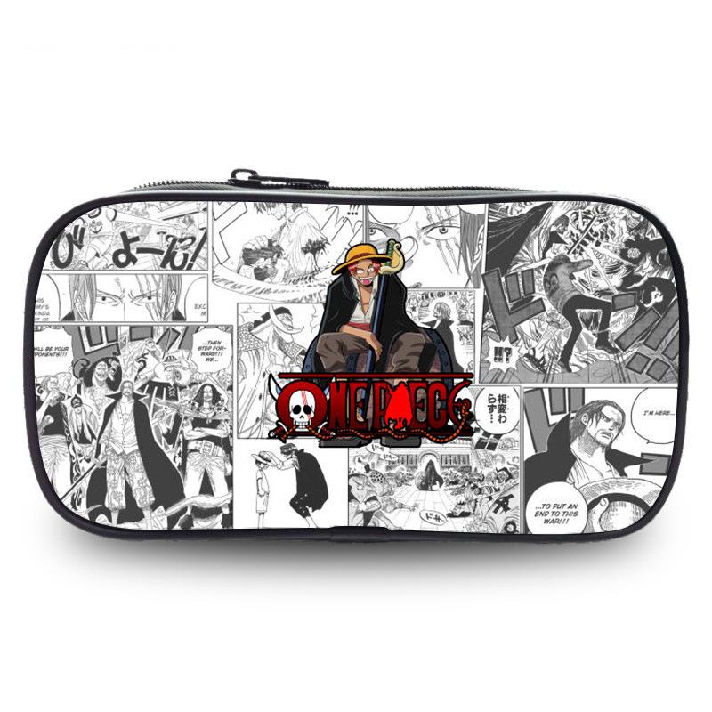 One Piece Обезьяна D. Пенал с рисунком Луффи, косметичка, пенал для ручек, студенческий, большая вместимость, школьные принадлежности, пенал на молнии