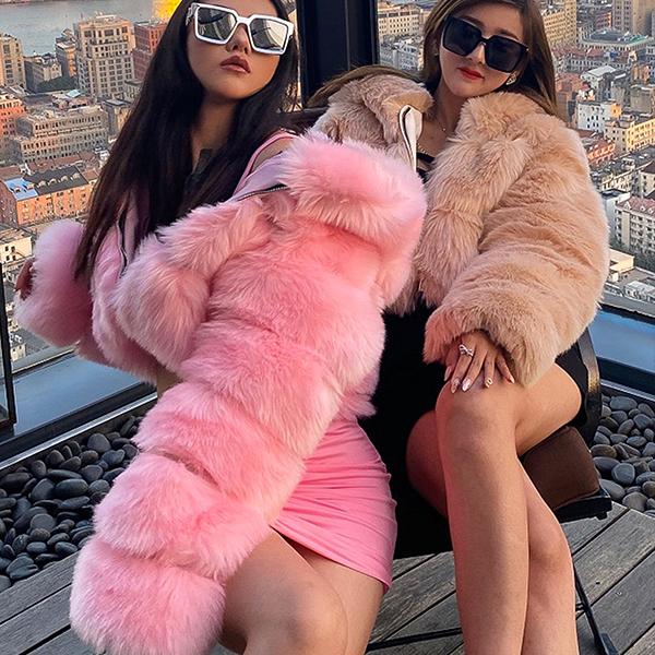 S-6XL Женская зимняя теплая короткая куртка с капюшоном из искусственного меха и длинными рукавами