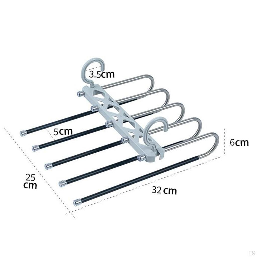 5-слойные вешалки для одежды. Прочный каркас. Организация гардероба. Горизонтальное или вертикальное хранение. Многофункциональный.