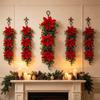 Faux Flower Artificial Pine Branch Wall-Mounted Hanging Ornament Christmas Hanging Vine  Home Party