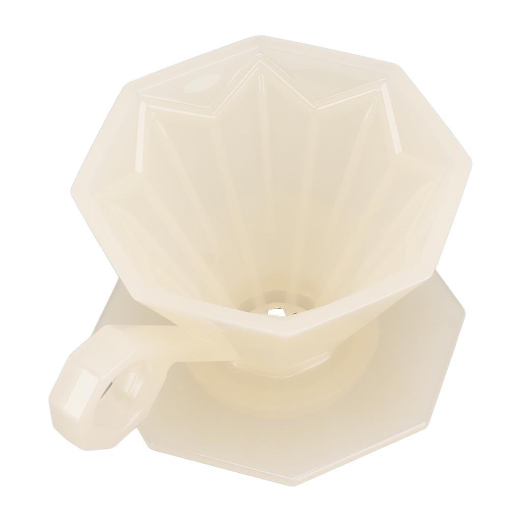 Coffee Filter Cup Resin Paperless Reusable Octagonal Pour Over Coffee Maker Filter Cone with Handle