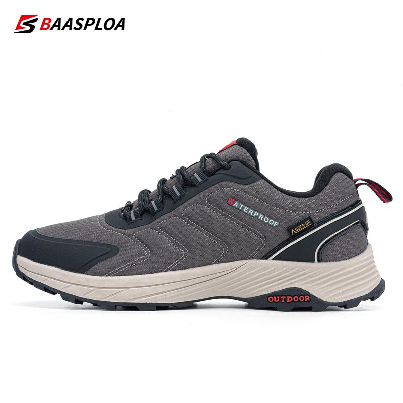 BAASPLOA Man Hiking Shoes Wear-Resistant Sneakers Non-slip Men Outdoor Sneaker Waterproof Light Male Walking Shoes Comforty 2022