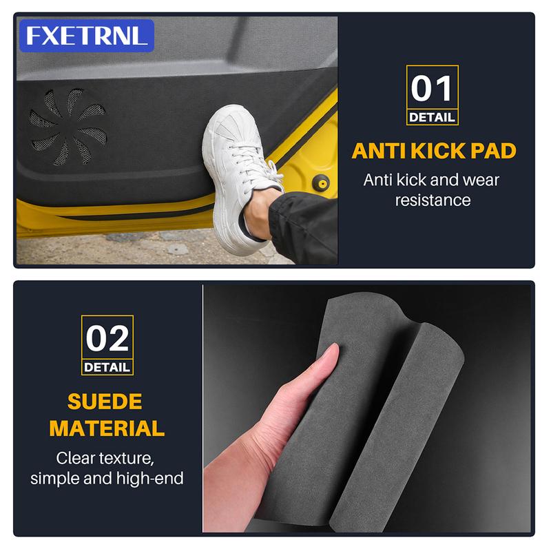 Car Door Anti Kick Pad for Ford Focus models 2005-2008, PU Leather Door Panel Protective Sticker, Anti-Stepping Anti-Dirty Guard