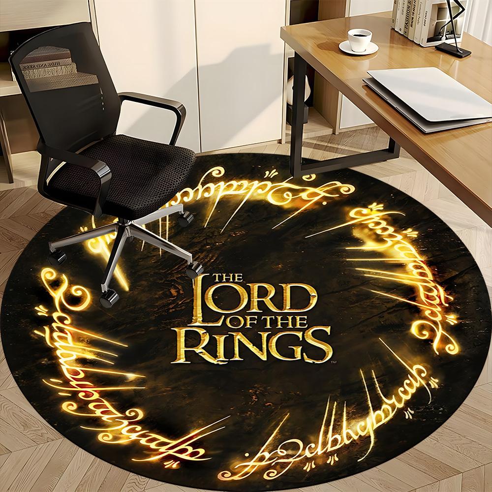 1pc The Lord of the Rings Carpet, Round Non-Slip Durable Large Size Office Carpet, Suitable for Office,yy250908048