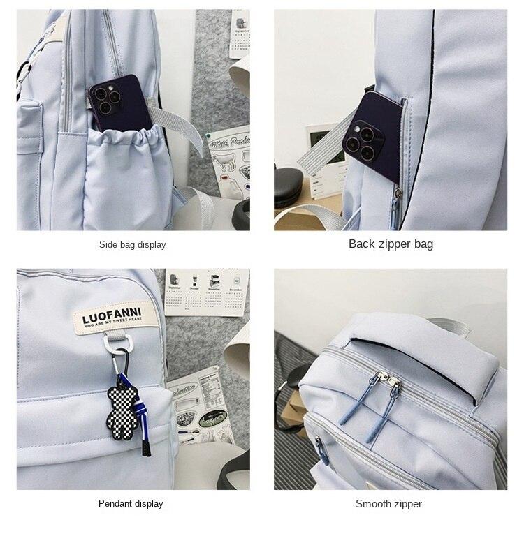 Школьная сумка для женщин, учащихся младших классов средней школы, легкий рюкзак большой вместимости