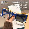 Новые очки для чтения с фотохромными линзами градиентной расцветки, прозрачные линзы, унисекс, очки для блокировки синего света с диоптриями плюс