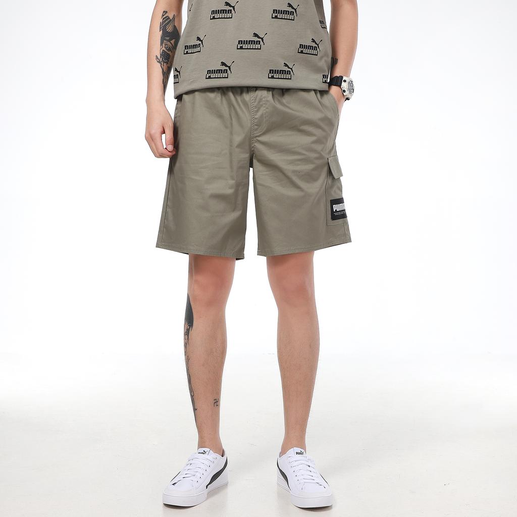 Puma Summer Court Casual Side Pocket Sport Knit Shorts Men Bottoms Spearmint-Grey 845860-73