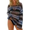 Women's Sexy Fashion Comfortable Hollow Mesh Long-sleeved Bikini Beach Knitted Sun Top