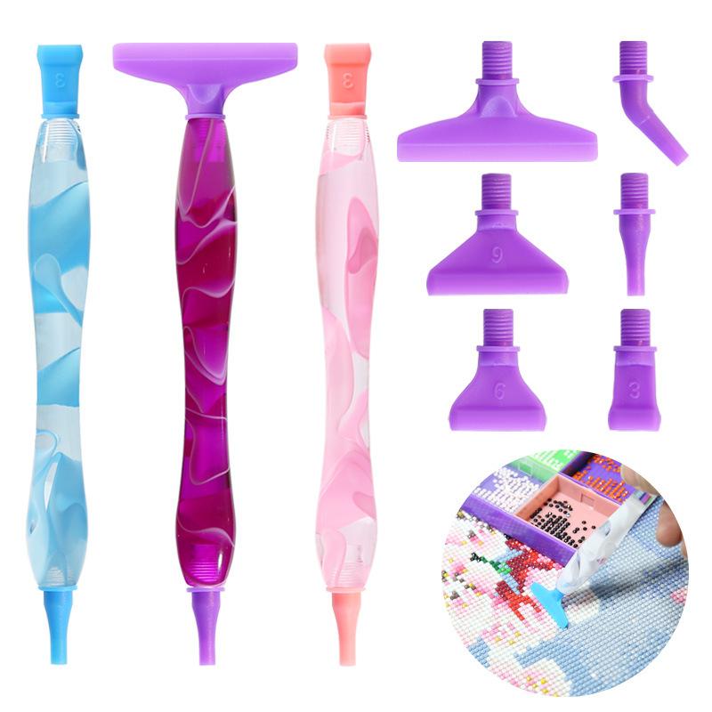 5D Resin Diamond Painting Pen Replacement Pen Heads Point Drill Pens with Clay Suitable for DIY Art Crafts Diamond Painting