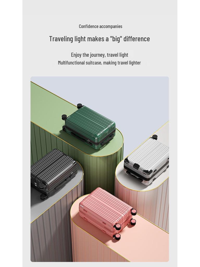 Large 20" & 24" Travel Suitcase with Universal Wheels, Drop-Resistant, Wear-Resistant, Cabin Size, Combo Lock for Women.