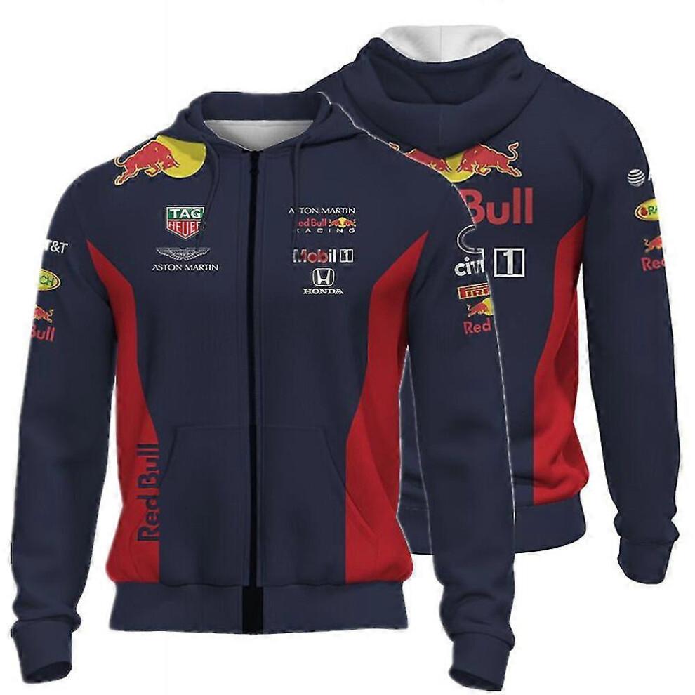 Формула 1 Взрослые Дети Red Bull Racing Aston Martin Командная Униформа Мужская Толстовка с Молнией Куртка Толстовка на Молнии