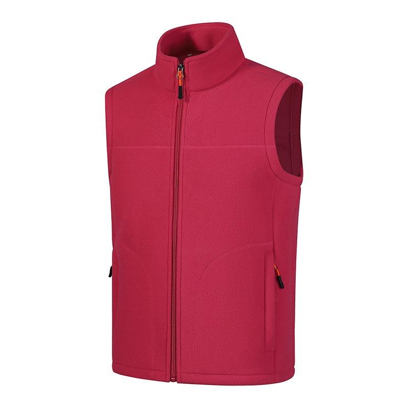 Men S Fleece Sleeveless Zip Up Vest Casual Workwear