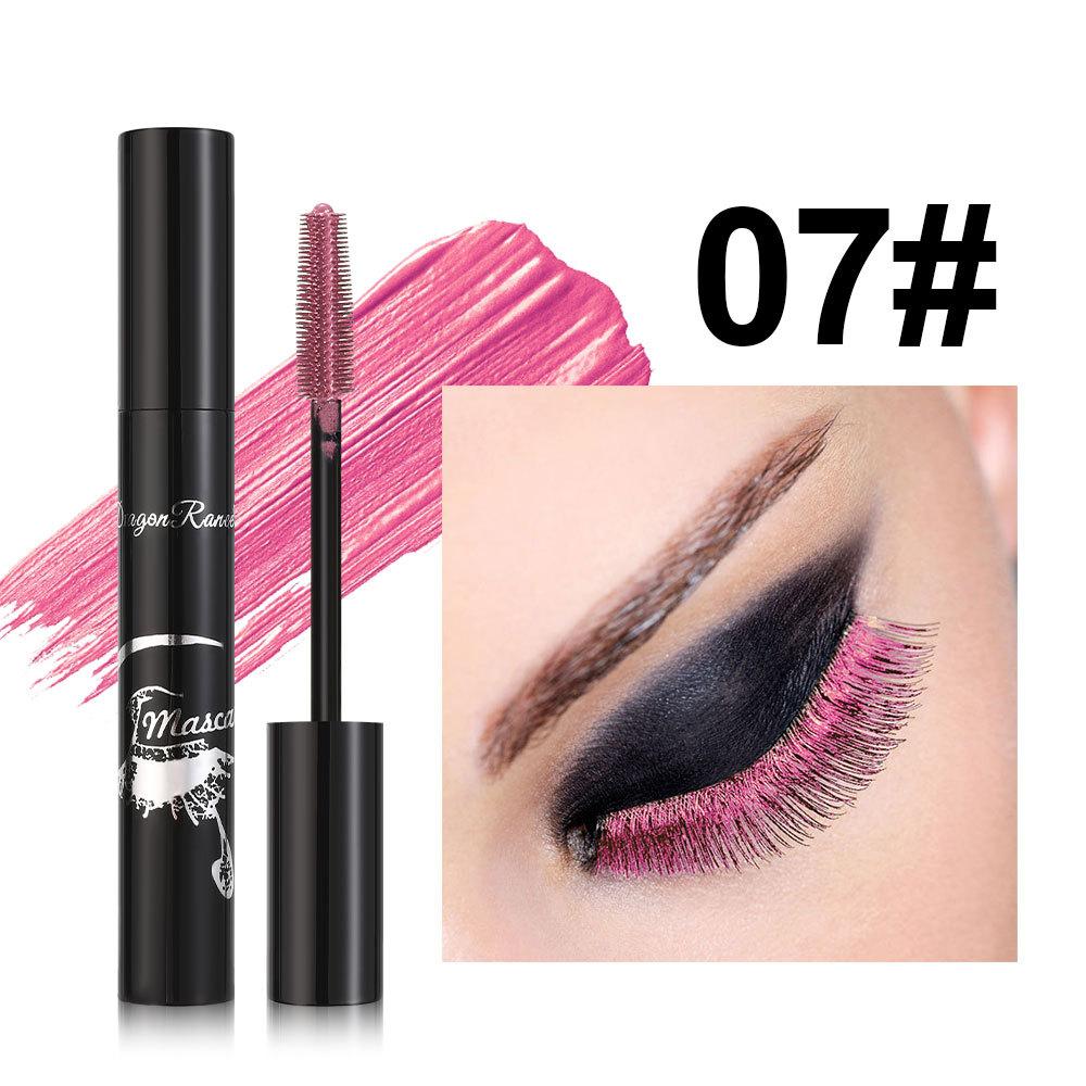 Professional Makeup Color Mascara Waterproof Quick Dry Eyelashes Curling Lengthening Makeup Eyelashes Blue Purple Mascara TSLM1