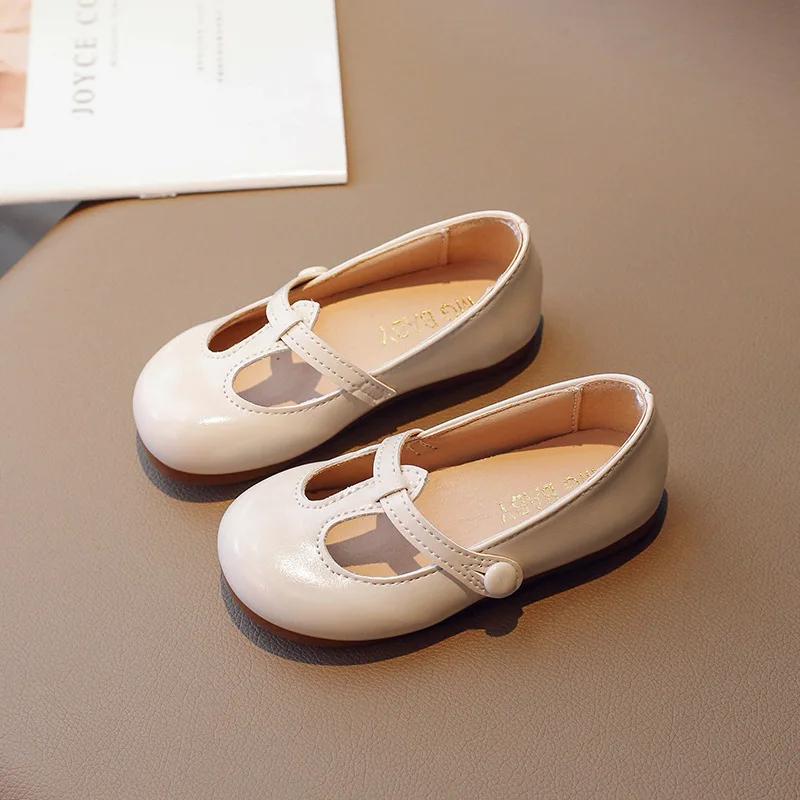 Girls' Shoe Kids Shoes Autumn New Soft Sole Leather Shoe Fashion Allmatch Princess Shoes Children Shoe Flat Shoes for Children