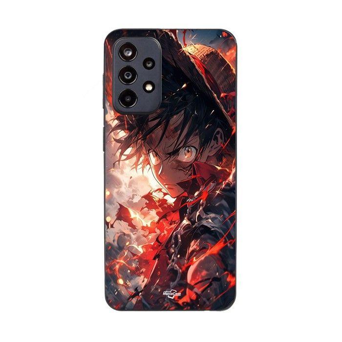 Coque Maniacase pour Samsung Galaxy A53 4g One piece Luffy énervé art manga anime
