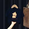 Children's Short-sleeved T-shirt Bear Summer Style Cartoon Top Loose Bottoming Shirt for Large, Medium and Small Children
