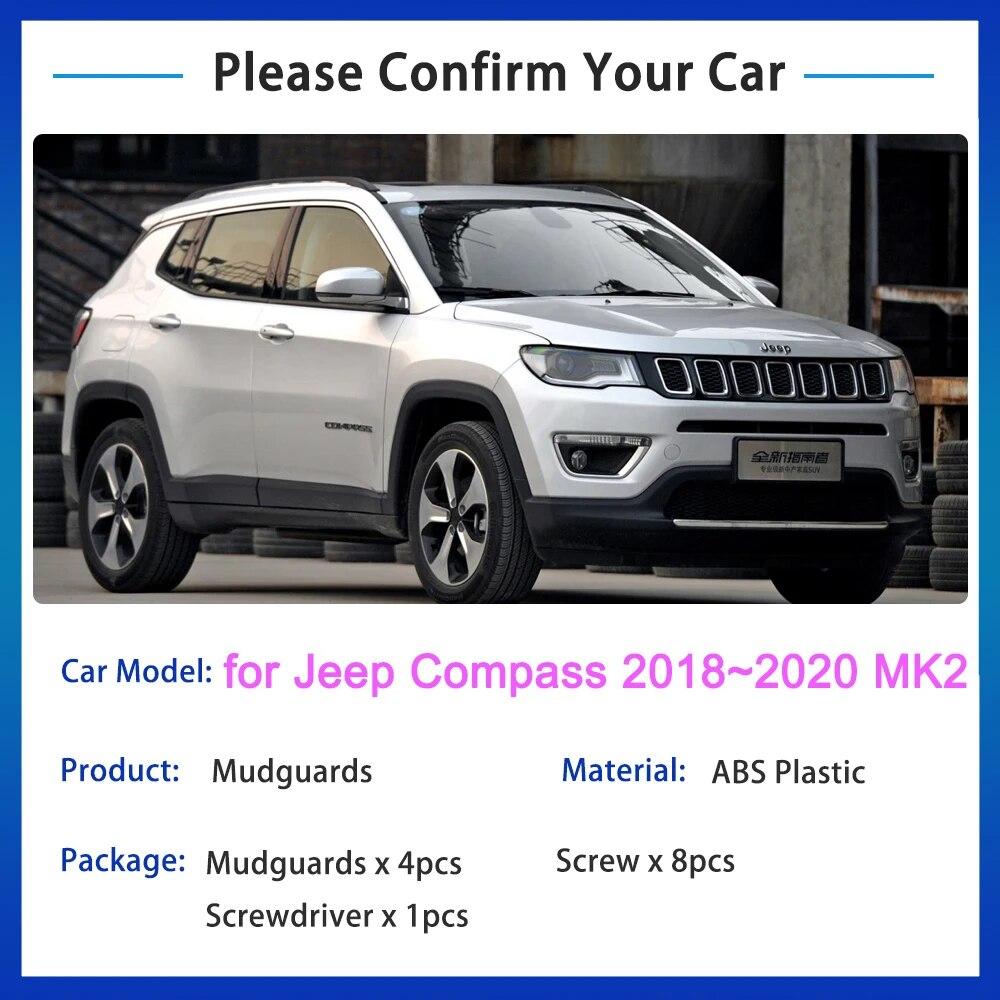 4x для Jeep Compass 2018 1,4 T 2,4 T MK2, брызговики, передние и задние колеса, крылья, аксессуары для стайлинга автомобилей