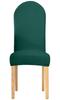 Cover Chair Rounded Backrest Bottle Green Velvet