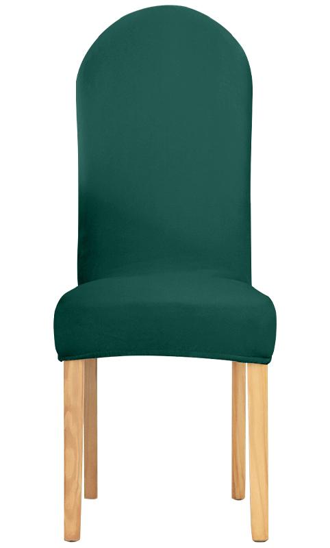 Cover Chair Rounded Backrest Bottle Green Velvet