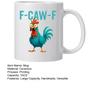Персонализированная кружка F-Caw-F Chicken 15 унций керамическая кофейная чашка смешной петух фермерское животное юмор кружка многоразовая подходит для мытья в посудомоечной машине и микроволновой печи посуда для напитков