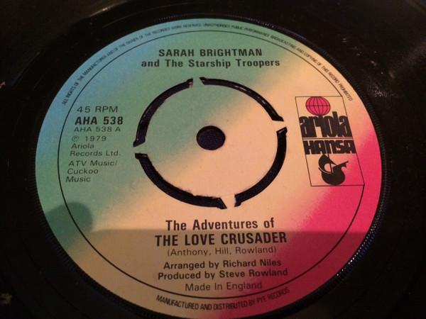 7-дюймовая пластинка SARAH BRIGHTMAN & THE STARSHIP TROO - Adventures Of The Love Crusader AHA538 Ariola Hansa 1979 UK Танцевальная и электронная музыка Б/у