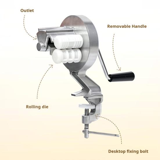 Manual Pasta Machine Macaroni Maker Noodle Press Machine for Homemade Pasta Spaghetti