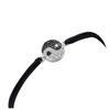 Les Trésors De Lily [N1559] - Silver Bracelet 'Yin Yang' Black White Silver (rhodium Plated) - 10 Mm