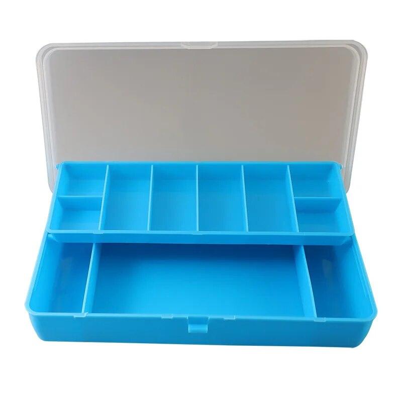 TAIYU Портативный ящик для рыболовных снастей 11 отделений Двухъярусный кейс для хранения Аксессуары для карповой рыбалки Коробка для инструментов для приманок и крючков Мягкая приманка