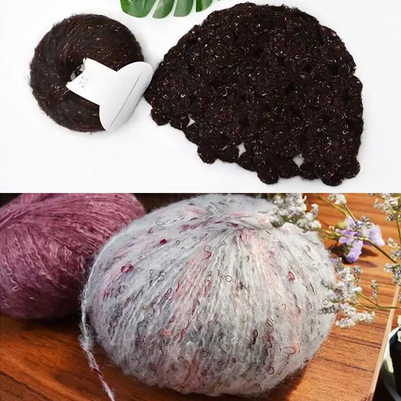 50 г/шарик для вязаного шарфа, шапки, одежды, нитки ручной работы, плюшевая мохеровая пряжа, цветная шерстяная в горошек