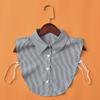 Linbaiway  Women Shirt Fake Collar Detachable Collars for Mens Striped Lapel Necklace False Collar Lapel Top Decorative