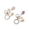 Bohemian Style Luminous Conch Keychain Backpack Decor Starfish Shell Keyring  Summer