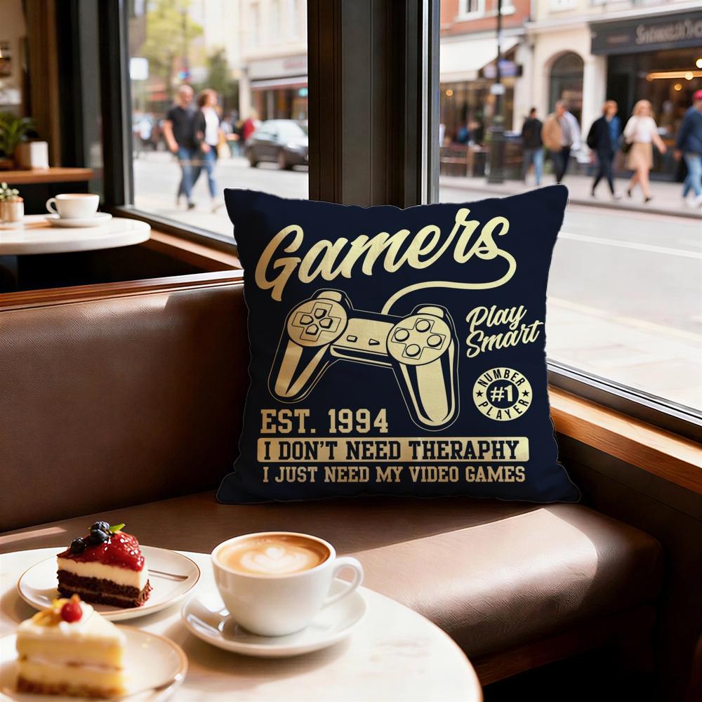 Pattern Colorful Graffiti Game Gamepad Cushion Cover Decorative Cushions Covers Cover Sofa 50X50 Pillow 4 Piece 45X45 40X40