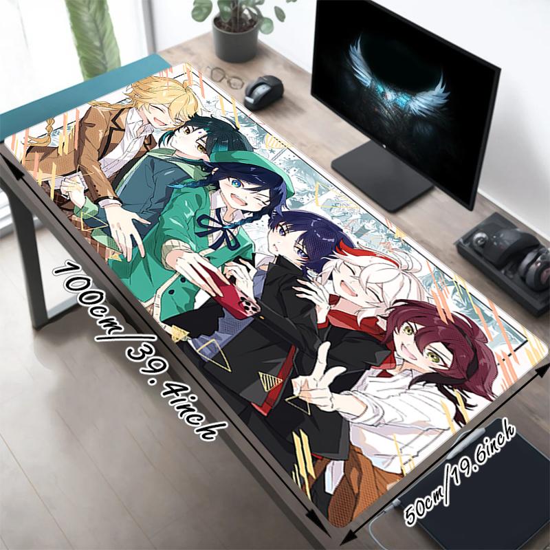1Pc Fantasy Battle Scene Gaming Mouse Pad Keyboard Desk Mat Non-slip Rubber Lock Edge Waterproof Computer Mousepad for Office Home Decor S1158
