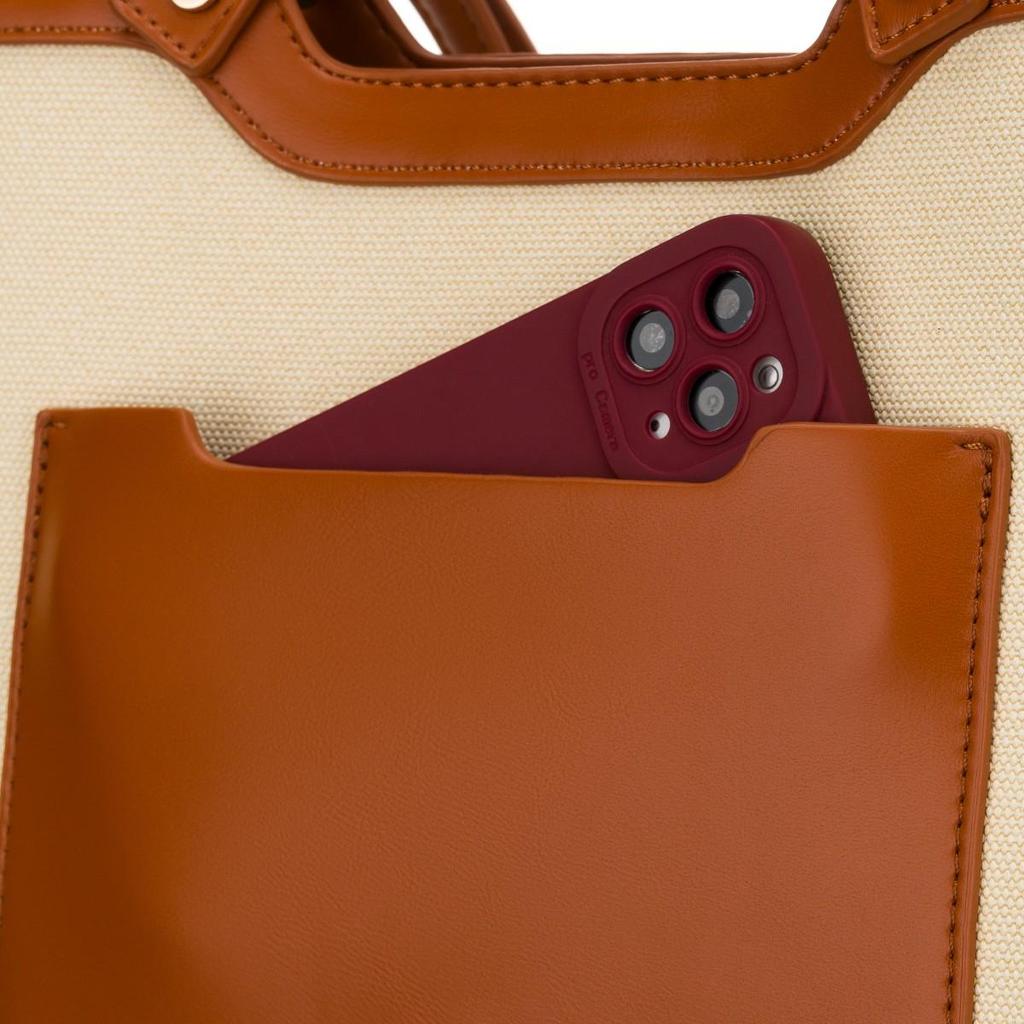 Torba damska PTN Lilia-1276 Ecru-Brown