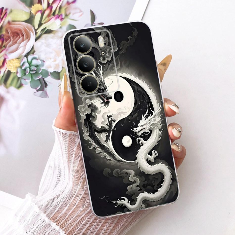 Для Realme C75 C75x Чехол для телефона с рисунком Крутой Дракон Тигр Для Realme C75 4G C 75 75X Мягкие Силиконовые TPU Чехлы