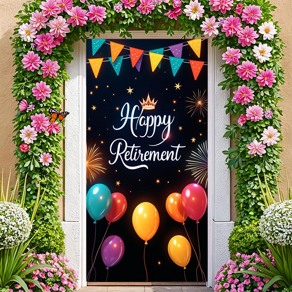 Party Banner Lightweight Celebration Banner Durable Retirement Decor for Retirement Party Milestone Celebration