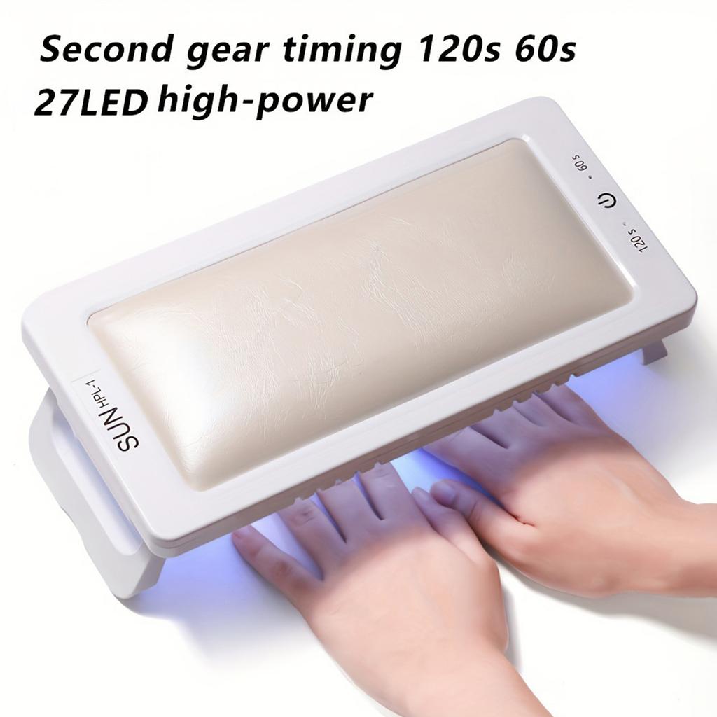 Подставка для ног, подушка для рук, УФ-светодиодная лампа для ногтей, лампа для сушки гель-лака, портативная сушилка для ногтей 2 в 1, маникюрные инструменты