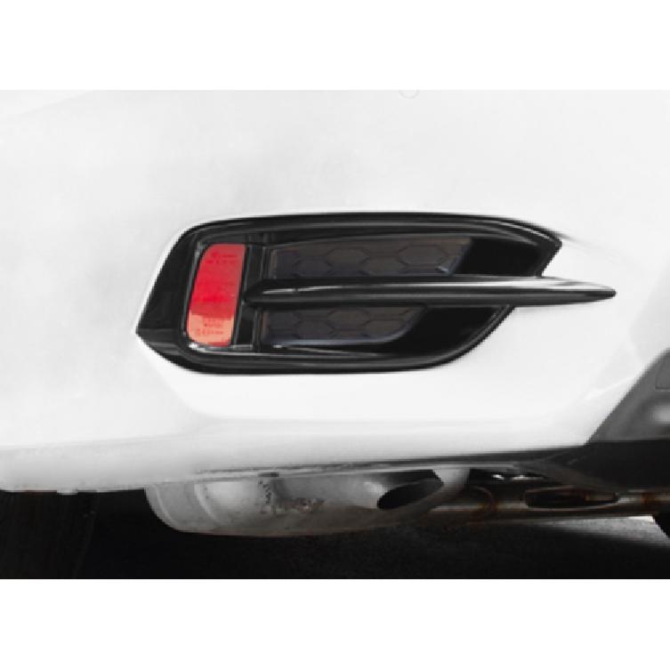 Rear Fog Light Lamp Cover Trim For 2016- Honda Civic Glossy Black Sedan 2pcs