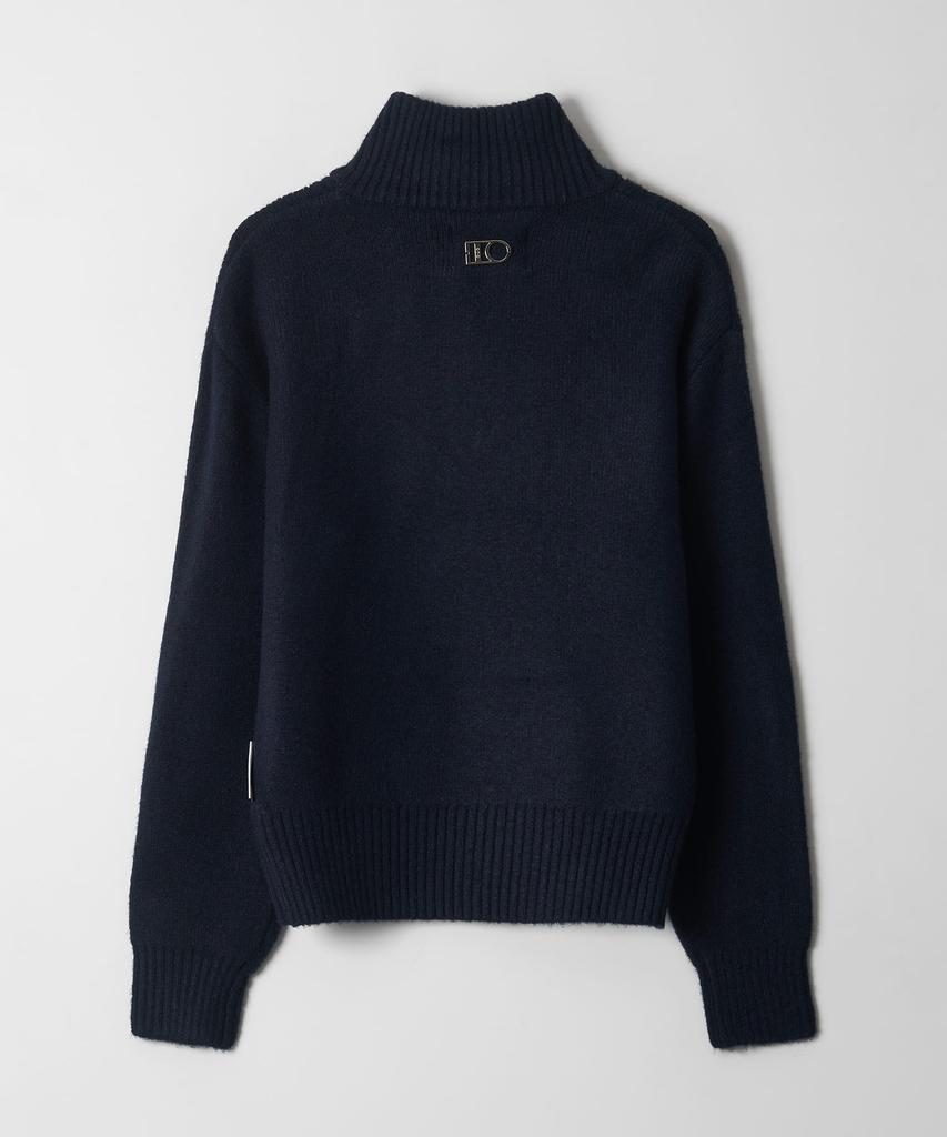 DTHIRTYONE Half-Zip Turtleneck Sweater (Navy)