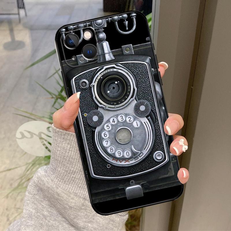 Ретро-чехол-камера Ностальгия Для iPhone 17 Air 16 15 14 13 11 12 Pro Max Plus 12 13 Mini 16e 17 Pro Max Задняя крышка