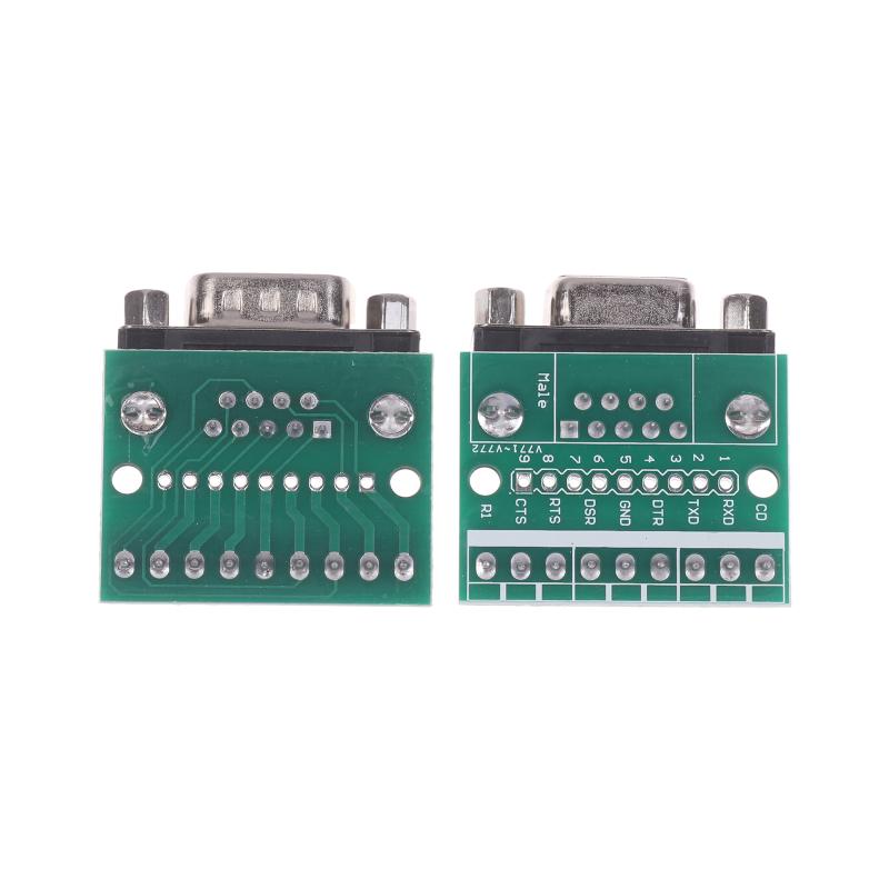 5Pcs Db9 Male Female Adapter Signals Terminal Module Rs232 Rs485 Serial To Terminal 9-Pin 9-Hole Connector
