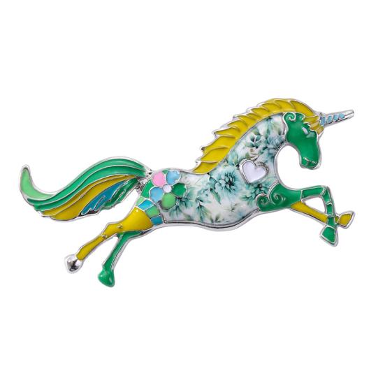 Брошь Лошадь Сказочный Стиль Цветок Сердце Декоративная Булавка Пальто Свитера Сумки Значок Модные Аксессуары
