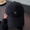 Embroidered Large Head Circumference Showing Face Small Baseball Hat for Women American Retro Couple Soft Top Baseball Cap