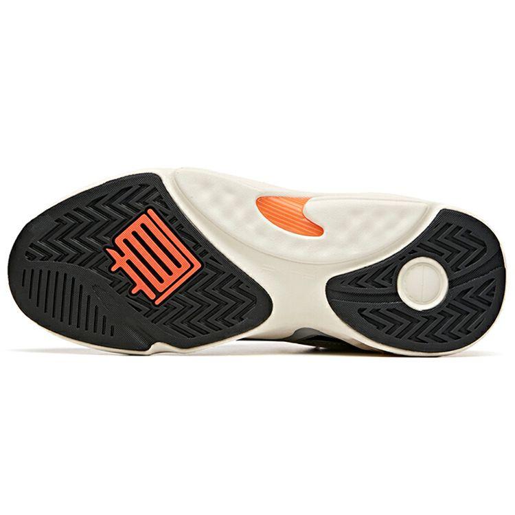 Anta Badass Life Series Weifeng Shock Absorption Non-Slip Wear-Resistant Low-Top Dad Shoes Men Sneakers Black White Orange 112048081-1