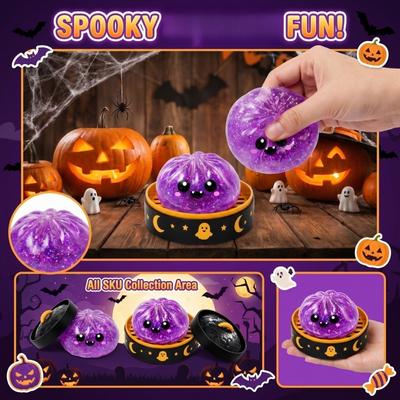 Игрушка-антистресс Хэллоуинская паровая булочка с корзинкой для пароварки, милая игрушка для детей и взрослых