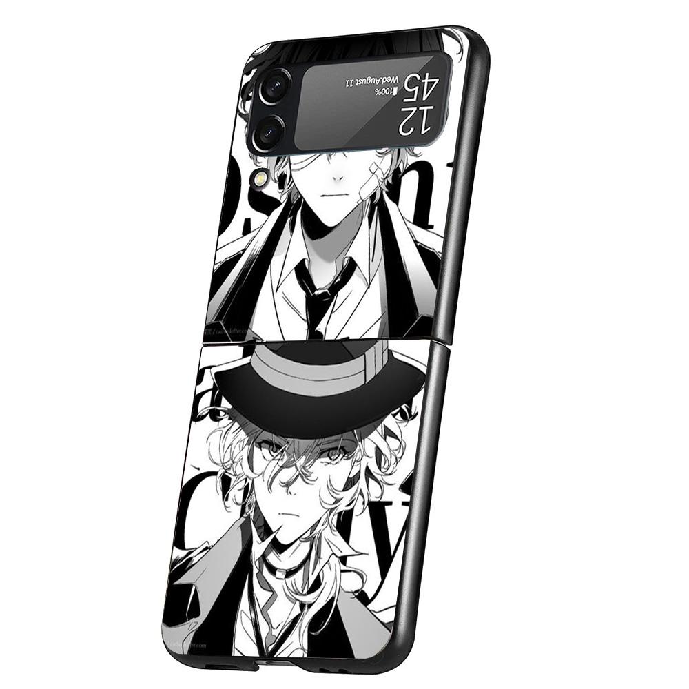 Bungo Stray Dogs Double Black Cover Phone Case For Samsung Galaxy Z Flip 7 6 5 4 3 5G Flip7 Flip6 Flip5 Flip4 Flip3 Black Fundas