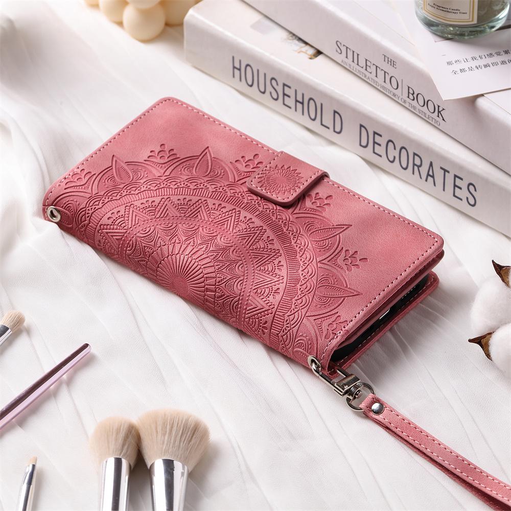 For Sony Xperia XZ1,Xperia XA2,Xperia XA1,Xperia 1 II,Xperia 10 II,Xperia 5 III...Embossed Design Flip Leather Zipper Wallet Handbag Case Cover