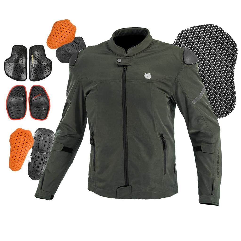 Мотоциклетная куртка с высокой степенью защиты, полностью сетчатая куртка, красная XL [KOMINE] JK-165 07-165, мужская