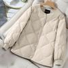 Women's New Winter Korean Version Light Diamond Check Casual Short Down Jacket